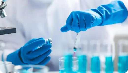 Colorful microscopic bubbles representing customized solutions