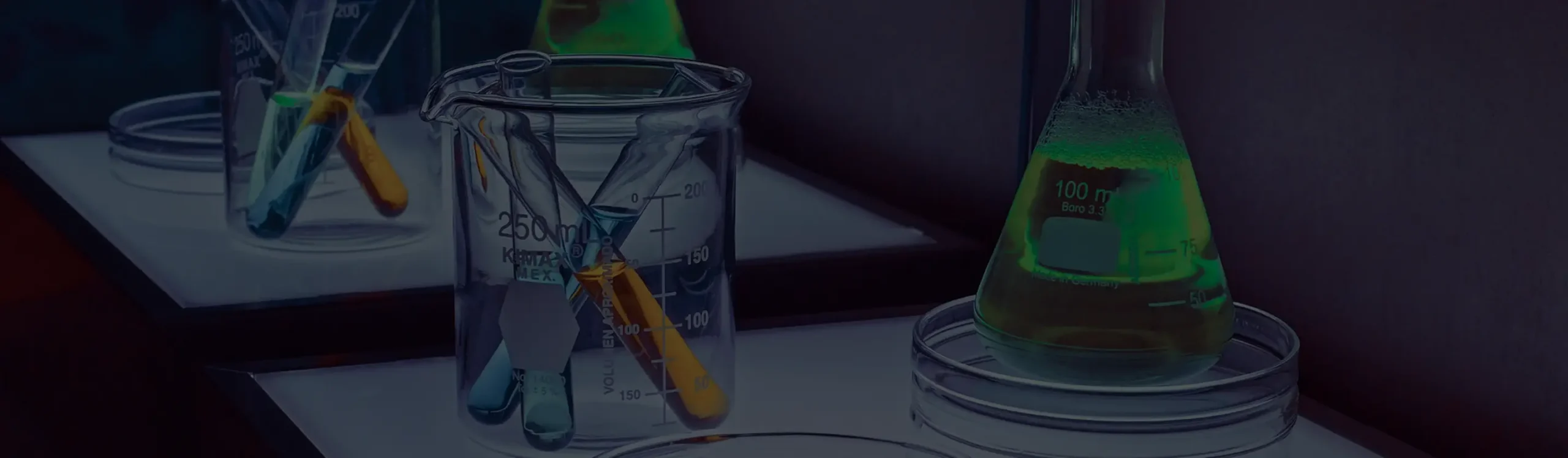 Laboratory glassware background