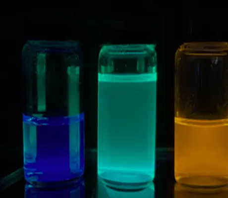 Glowing test tubes